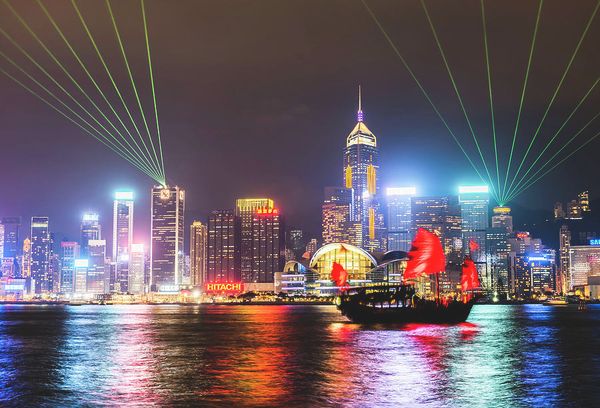 Nhạc nước ánh sáng tại Victoria Harbour