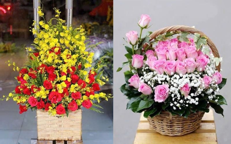 Giỏ hoa chúc mừng sang trọng từ Flosa