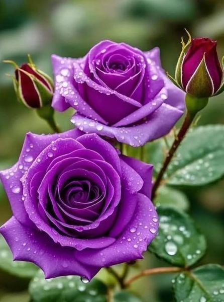 Ảnh hoa hồng tím​ tình yêu vĩnh cửu