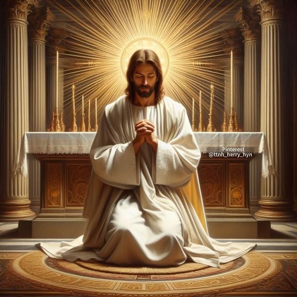 Avatar Facebook thể hiện Chúa Giêsu đang cầu nguyện