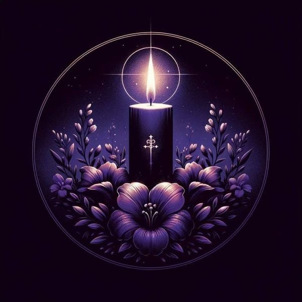 Hình nền cây nến đang cháy dành cho avatar Facebook