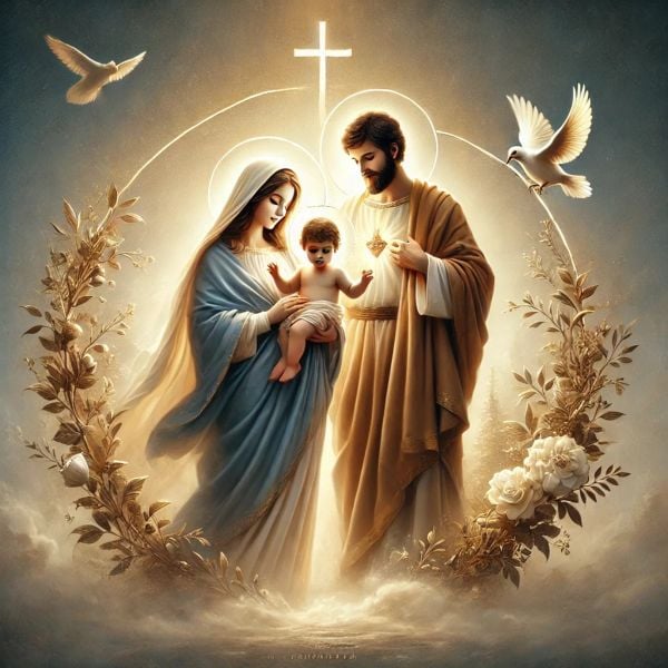 Avatar Facebook hình ảnh Gia Đình Thánh Gia: Đức Mẹ Maria bế Chúa Giêsu Hài Đồng, Thánh Giêsu