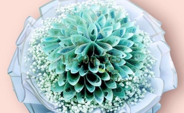 Hoa bó tiền mix hoa babay