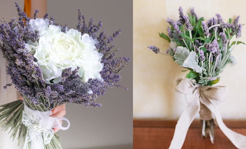 Hoa cưới cầm tay oải hương thơm nồng nàn