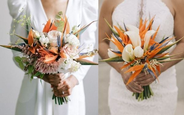 Ý nghĩa tình yêu thuỷ chung, hoa thiên điểu thường được chọn làm hoa cưới cầm tay cô dâu