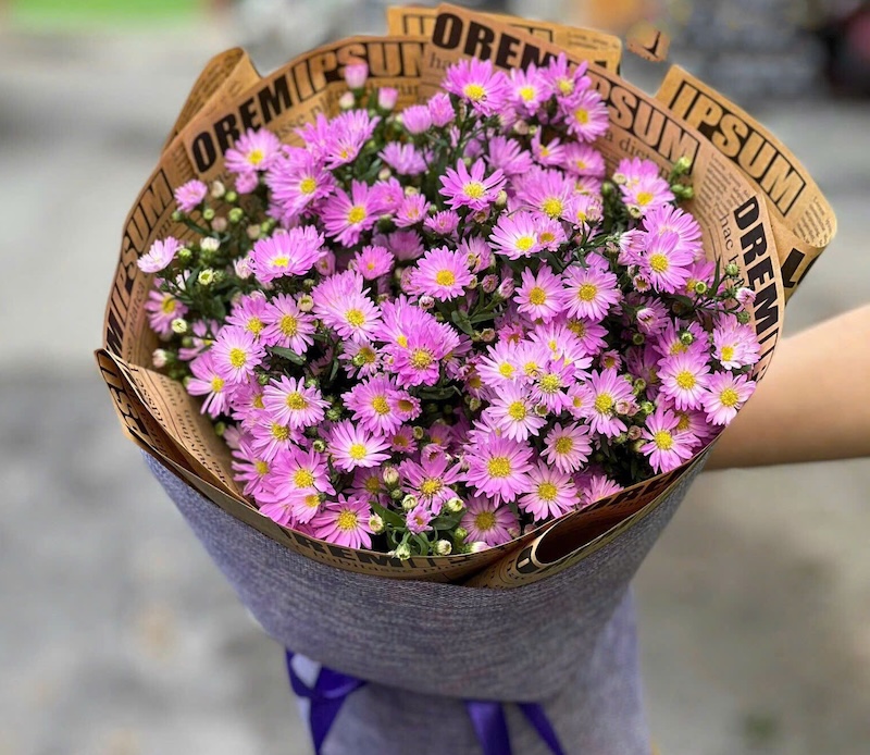 Bó Hoa Thạch Thảo Tím - HBT57