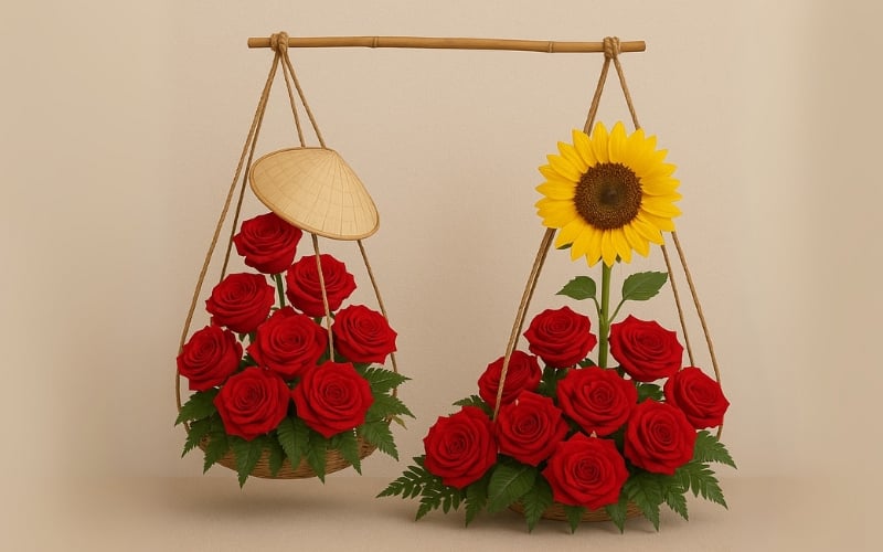 Cắm hoa thuyết trình chủ đề Tình yêu bao la của mẹ