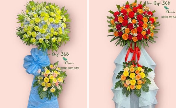 Lời chúc khai trương trên lẵng hoa khai trương ngắn gọn