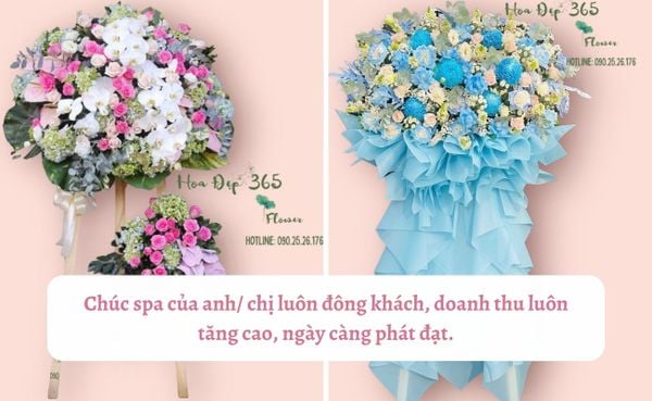 Hoa khai trương và lời chúc ngày đầu mở cửa spa