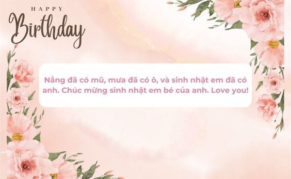 Cap chúc mừng sinh nhật người yêu độc lạ