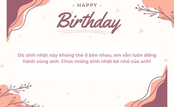 Những lời chúc sinh nhật người yêu ở xa hay nhất