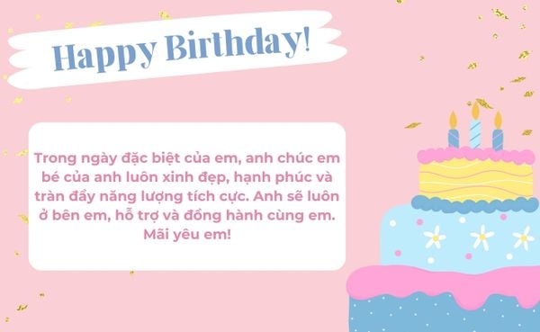 Stt chúc sinh nhật người yêu con gái lãng mạn