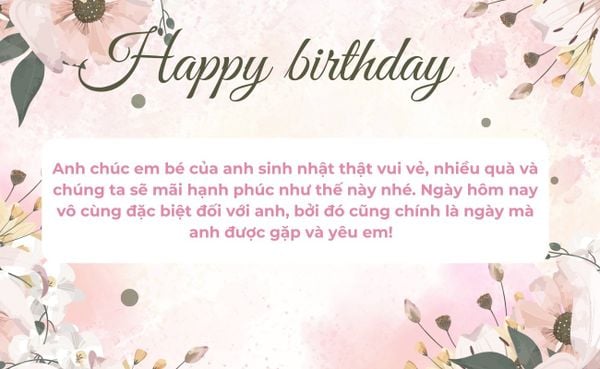 Lời chúc sinh nhật bạn gái dài và đầy tình cảm