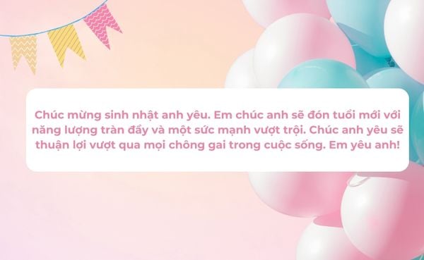 Stt chúc mừng sinh nhật người yêu con trai dài