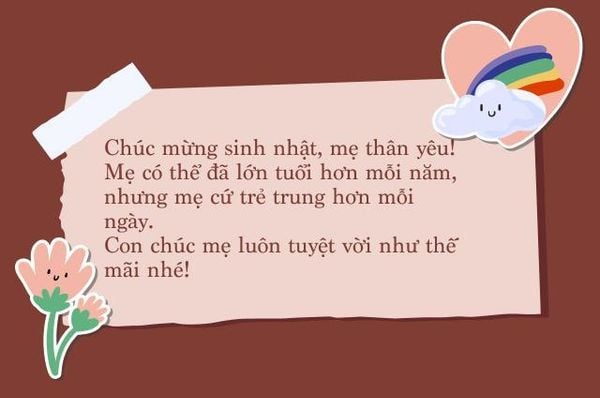 Lời chúc sinh nhật mẹ khiến mẹ vui vẻ