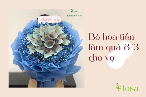 Bó hoa tiền mix hoa baby sẽ làm nàng bất ngờ