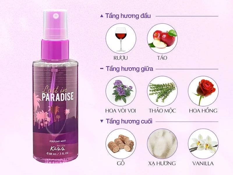Nước hoa mini hoặc body mist - quà sinh nhật cho nữ dưới 500k thơm ngát