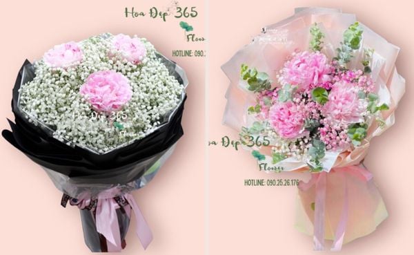 Bó mẫu đơn thích hợp để tặng sinh nhật mẹ