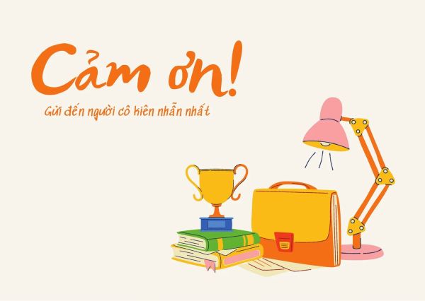 Mẫu thiệp chúc mừng ngày 8/3 cho cô giáo đơn giản bằng Canva