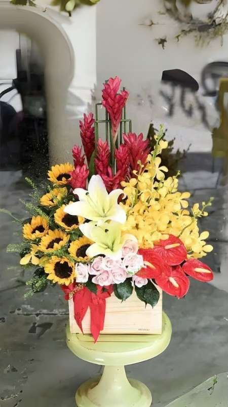 Hộp Hoa Hướng Dương Thời Gian
