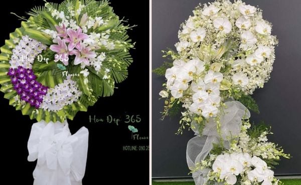 Mẫu hoa lan viếng đám tang đẹp