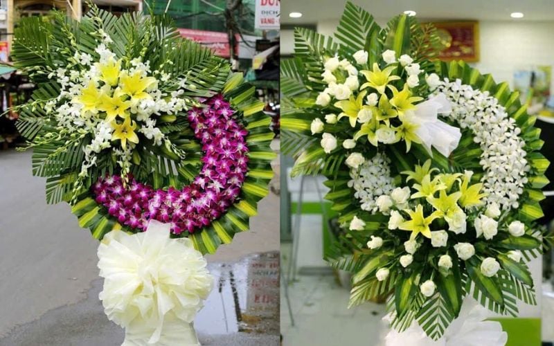 Mẫu Vòng Hoa Tang Lễ Cõi Vĩnh Hằng - HTL39 - Vòng Hoa Đám Tang Farewell - HTL45 tại Flosa