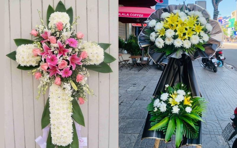 Mẫu Vòng Hoa Tang Lễ Rest Paradise - HTL09 - Vòng Hoa Đám Tang HTLDN10 tại Flosa