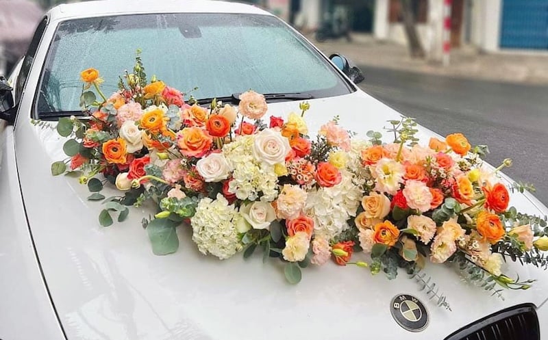Hoa xe cưới là một hình thức thể hiện tình yêu của chú rể đối với người mình sắp cưới
