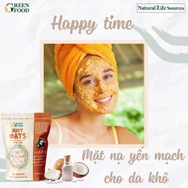 MẶT NẠ YẾN MẠCH CHO DA KHÔ