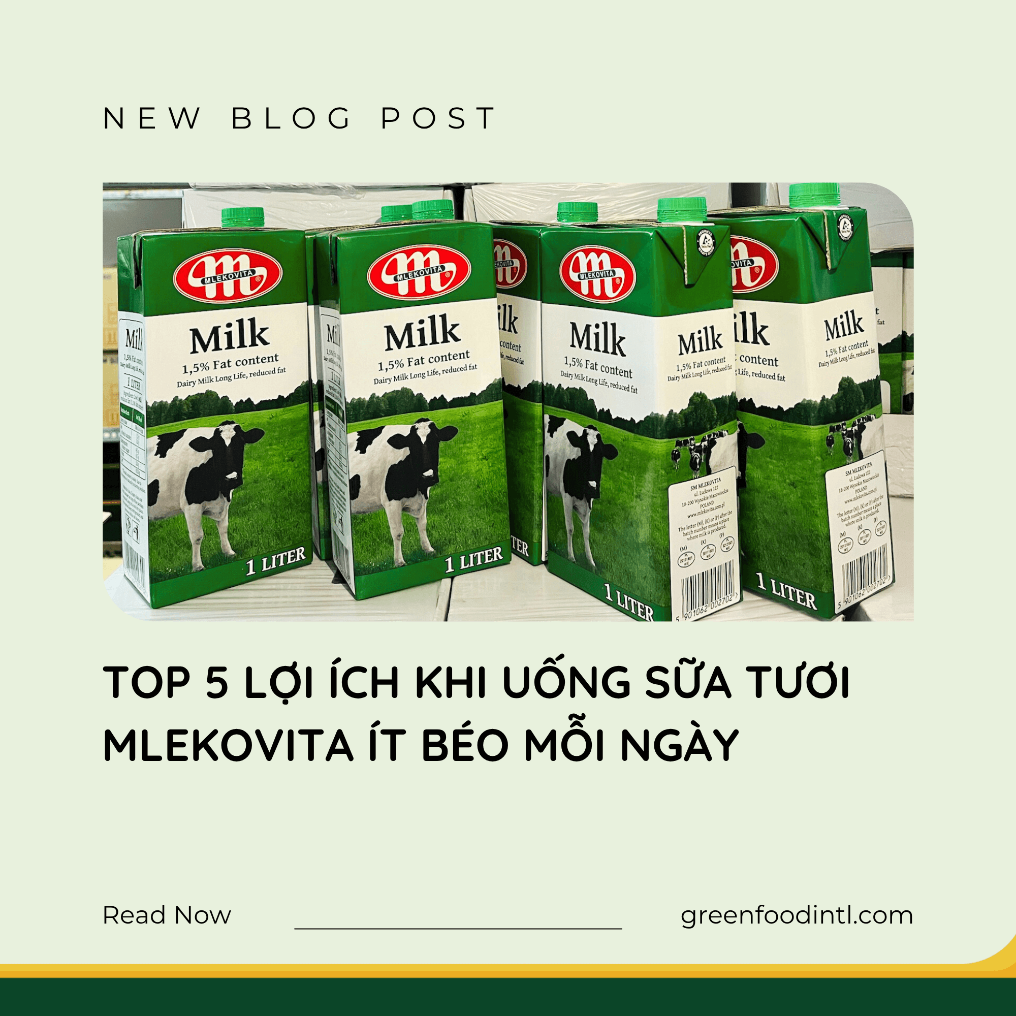 5 LỢI ÍCH KHI UỐNG SỮA TƯƠI MLEKOVITA ÍT BÉO MỖI NGÀY
