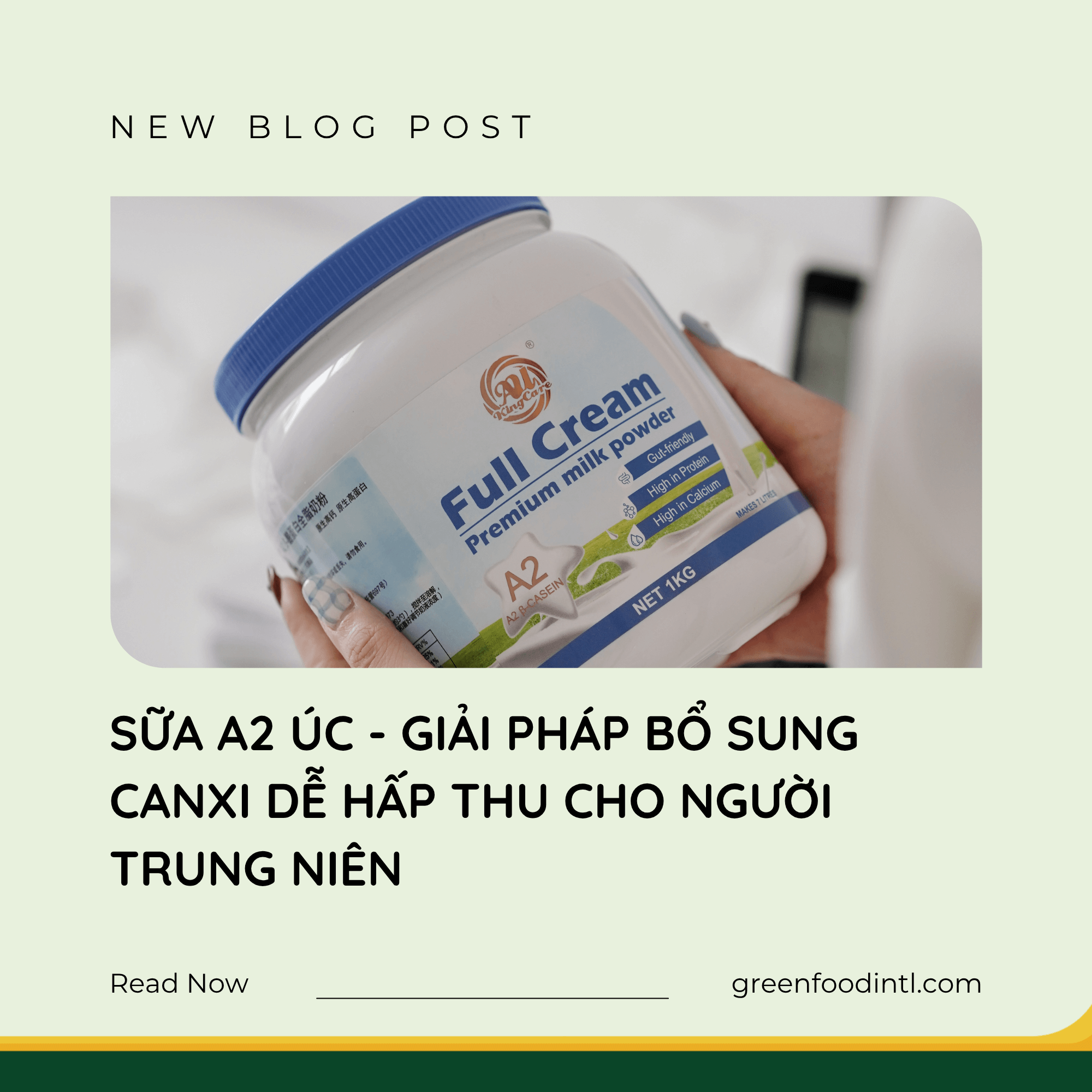 SỮA A2 ÚC – GIẢI PHÁP BỔ SUNG CANXI DỄ HẤP THU CHO NGƯỜI TRUNG NIÊN