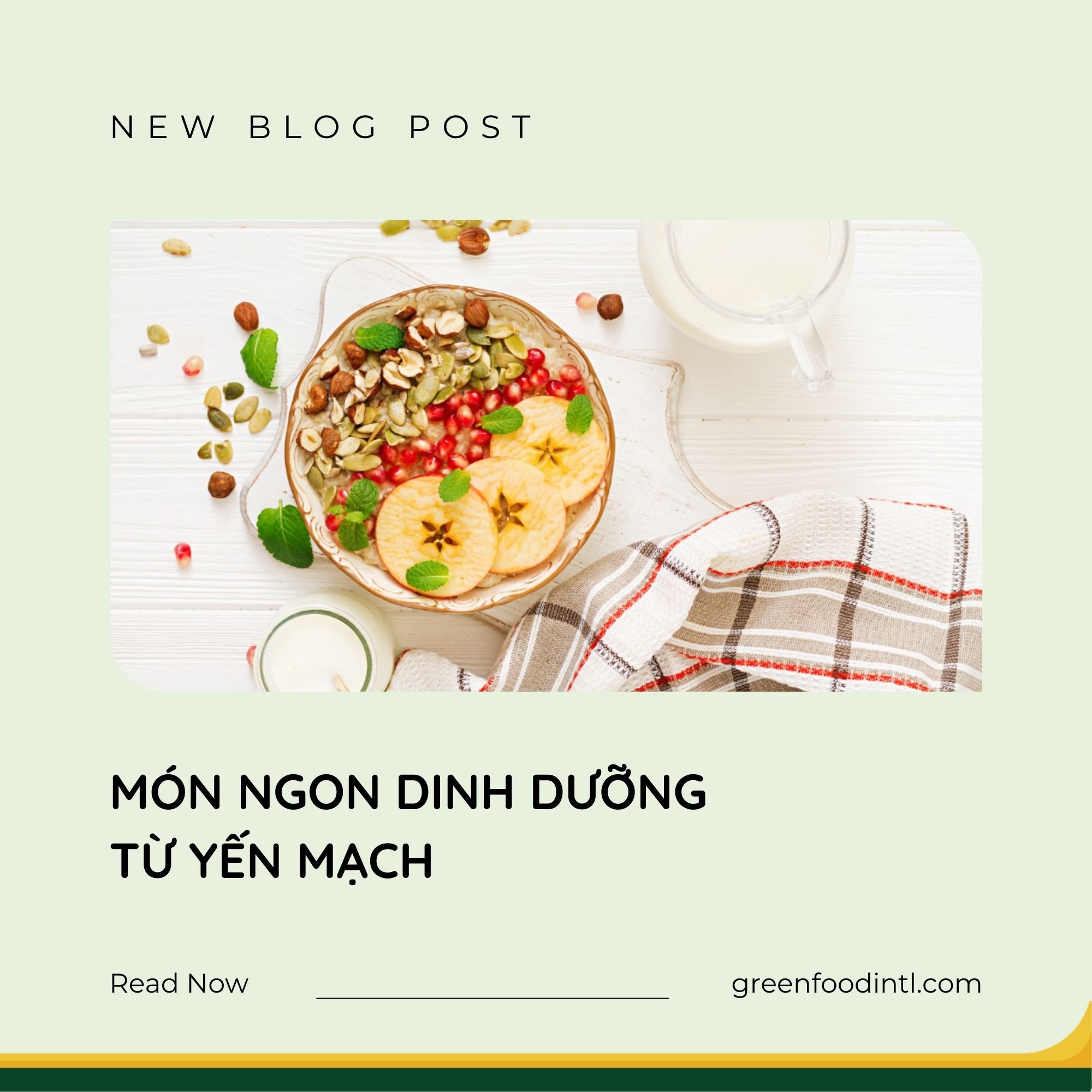 MÓN NGON DINH DƯỠNG TỪ YẾN MẠCH