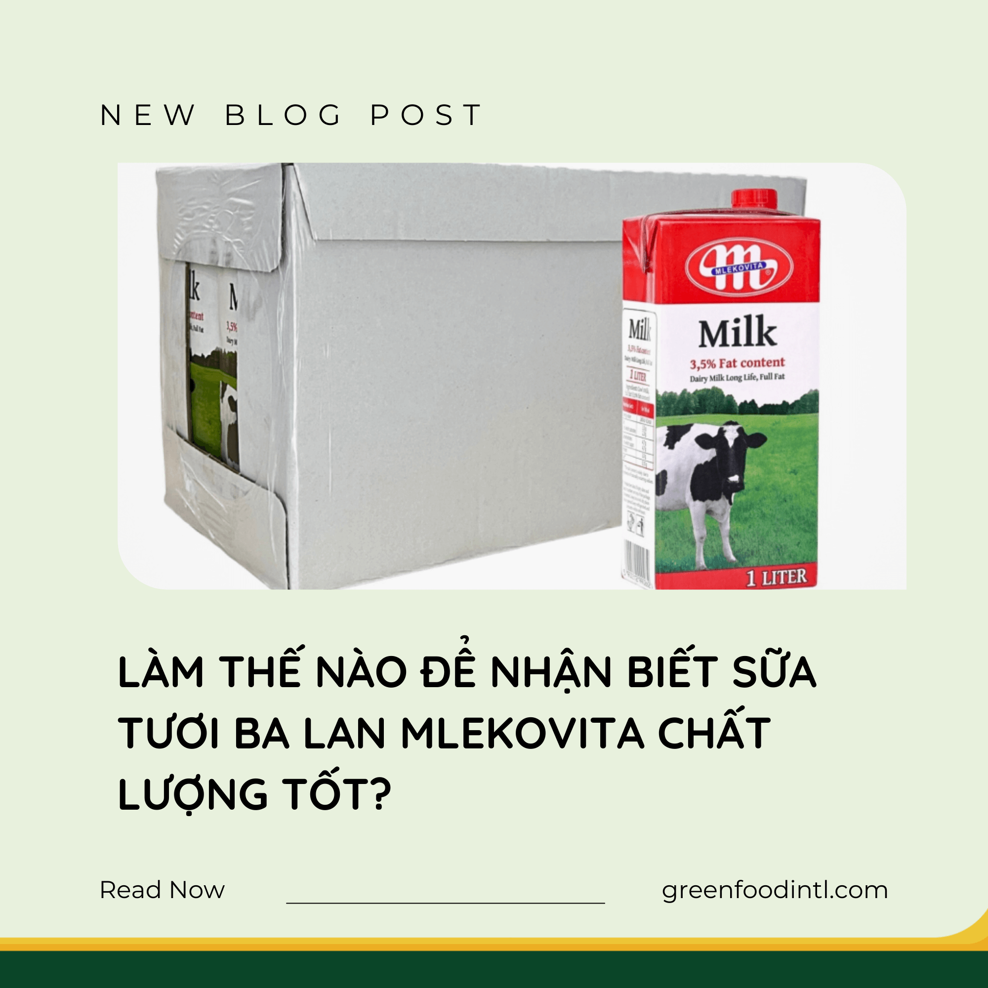 LÀM THẾ NÀO ĐỂ NHẬN BIẾT SỮA TƯƠI BA LAN MLEKOVITA CHẤT LƯỢNG TỐT?