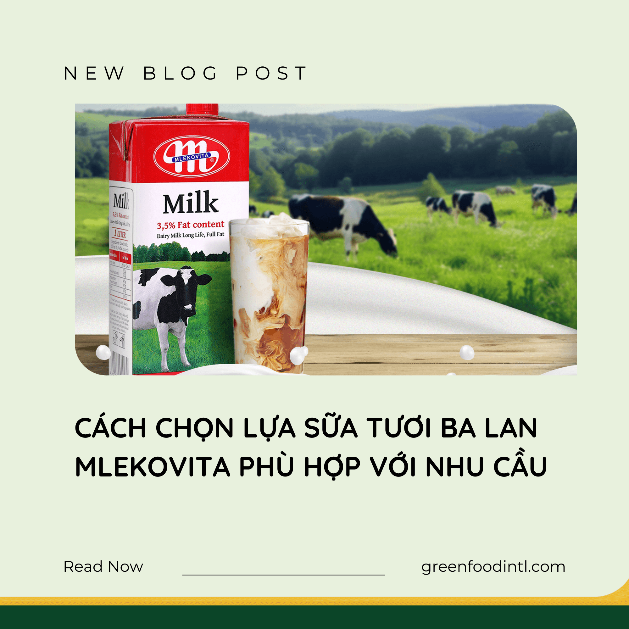 CÁCH CHỌN LỰA SỮA TƯƠI BA LAN MLEKOVITA PHÙ HỢP VỚI NHU CẦU