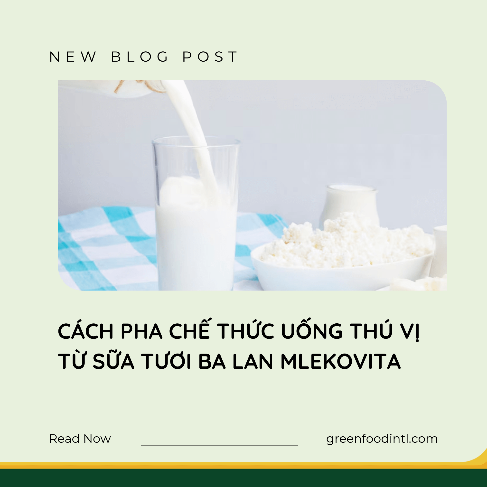 CÁCH PHA CHẾ THỨC UỐNG THÚ VỊ TỪ SỮA TƯƠI BA LAN MLEKOVITA