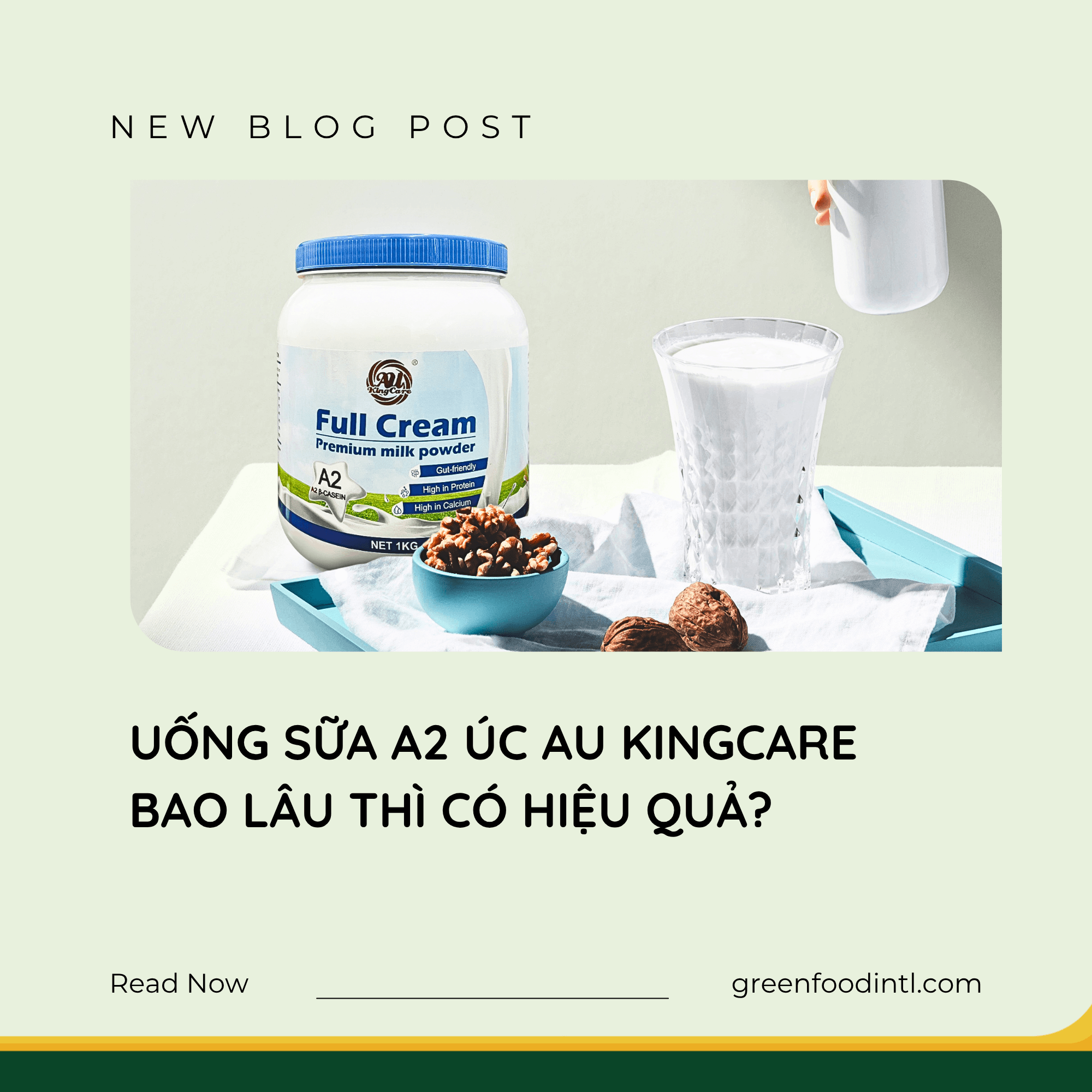 UỐNG SỮA A2 ÚC AU KINGCARE BAO LÂU THÌ CÓ HIỆU QUẢ?