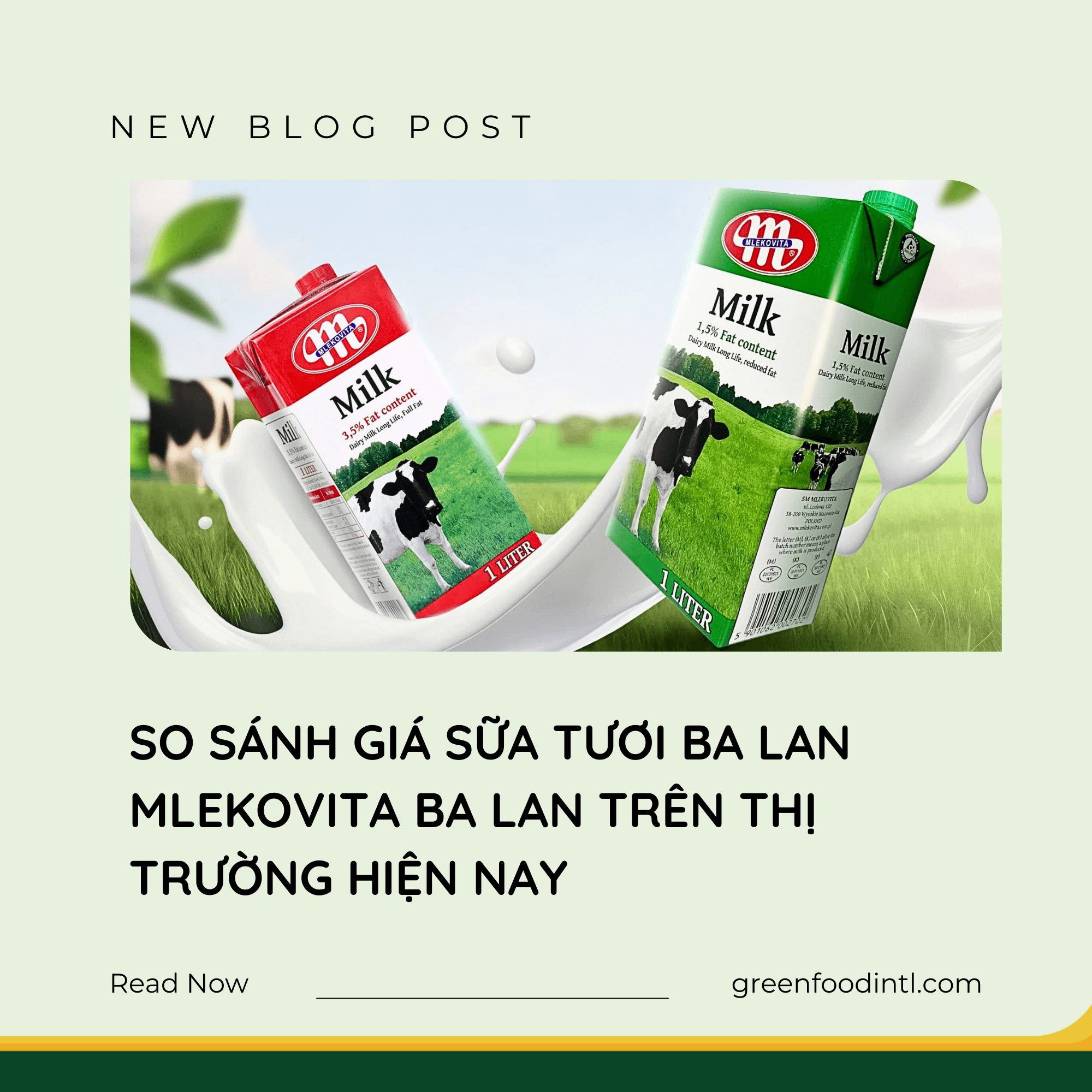 SO SÁNH GIÁ SỮA TƯƠI BA LAN MLEKOVITA BA LAN TRÊN THỊ TRƯỜNG HIỆN NAY
