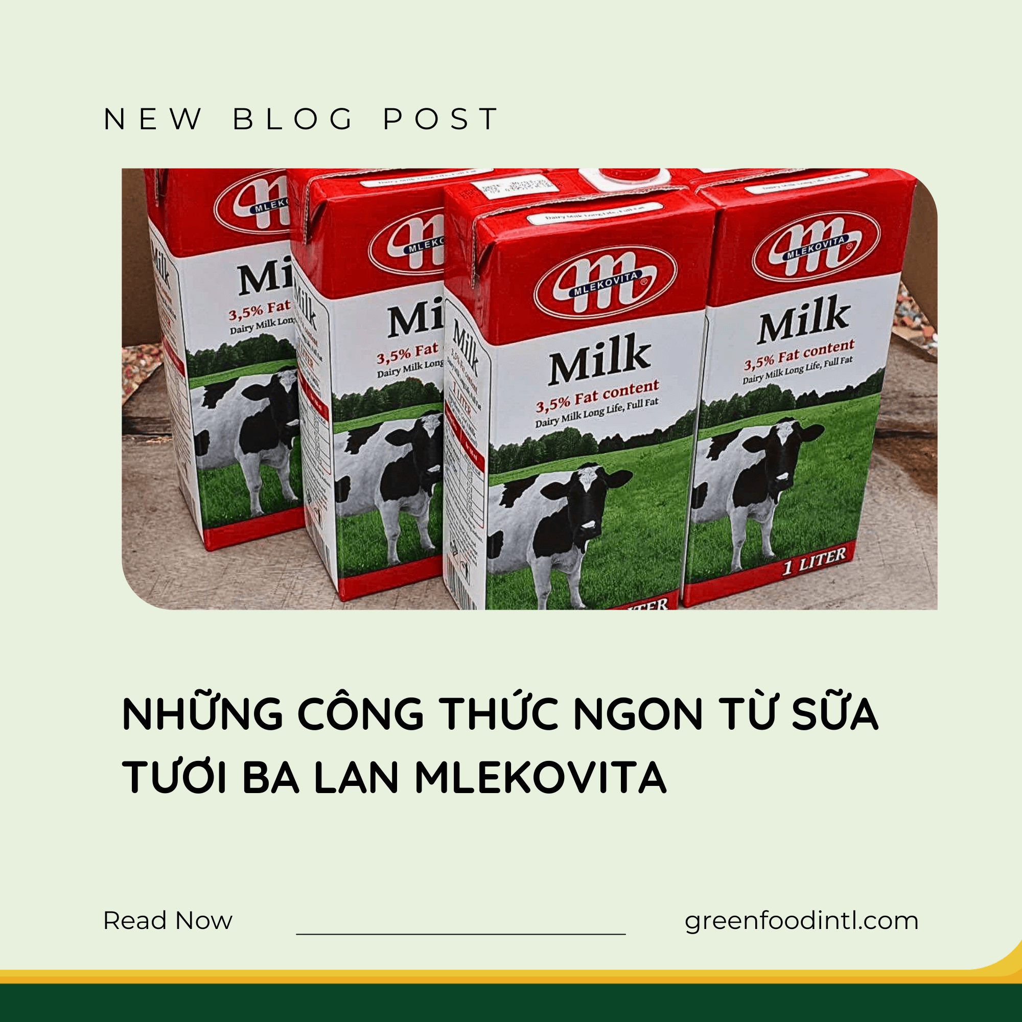 NHỮNG CÔNG THỨC NGON TỪ SỮA TƯƠI BA LAN MLEKOVITA