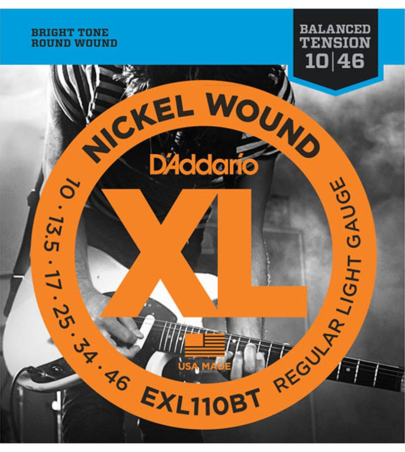 Dây Đàn Guitar Điện DAddario EXL110BT Nickel Wound, Balanced Tension Regular Light, 10-46