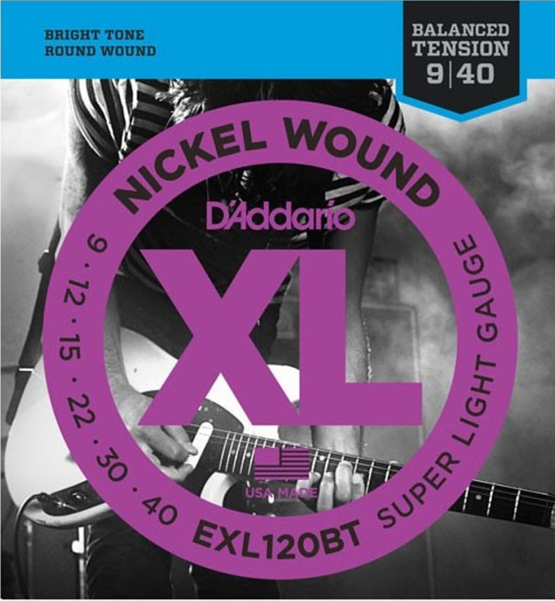 Dây Đàn Guitar ĐiệnD'Addario EXL120BT Nickel Wound Super Light Set, 09-40