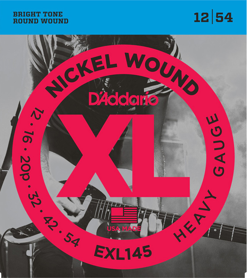 Dây Đàn Guitar Điện D'Addario EXL145 Nickel Wound, Heavy, Plain 3rd, 12-54