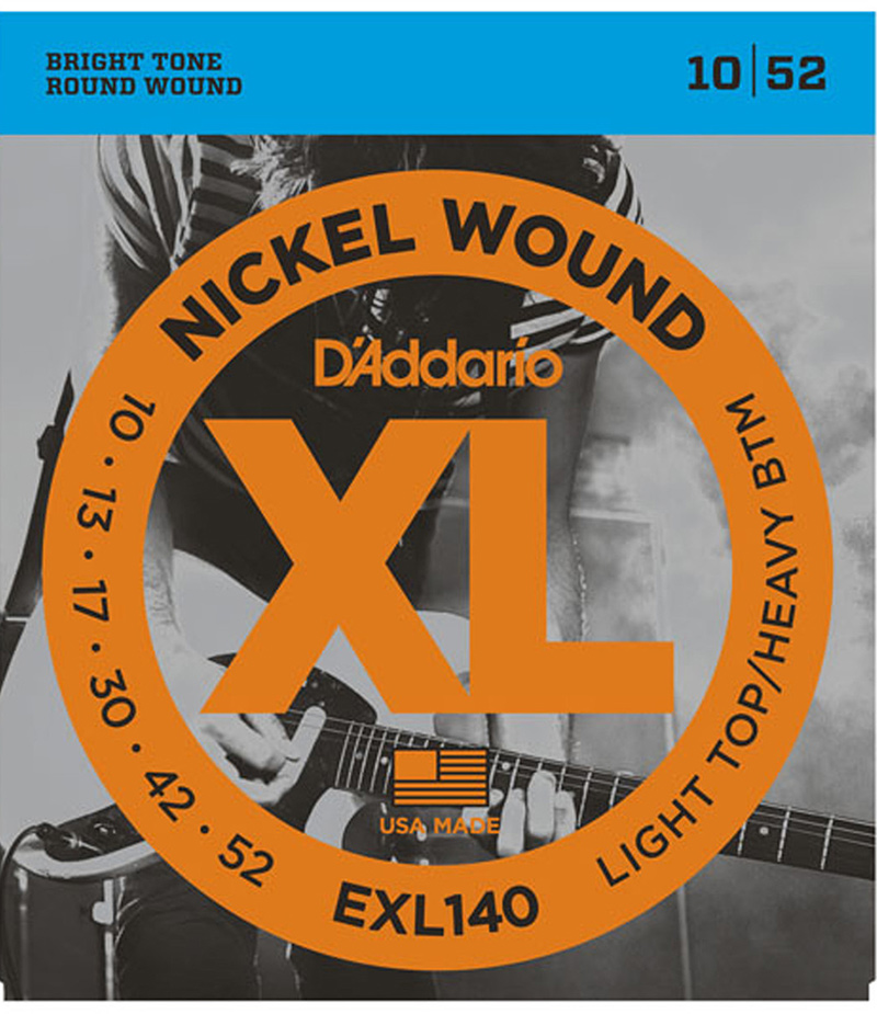 Dây Đàn Guitar Điện D'Addario EXL140 Nickel Wound, Light TopHeavy Bottom, 10-52