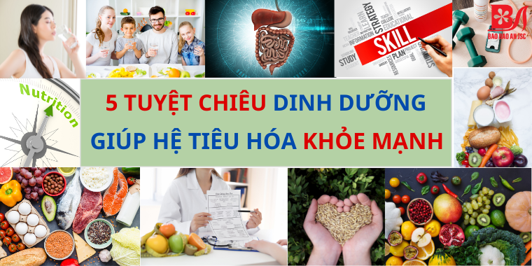 5 TUYỆT CHIÊU DINH DƯỠNG GIÚP HỆ TIÊU HÓA KHỎE MẠNH