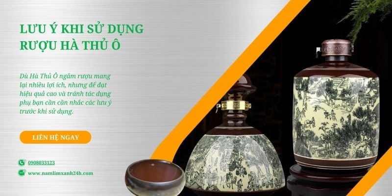 Lưu ý khi sử dụng rượu Hà Thủ Ô