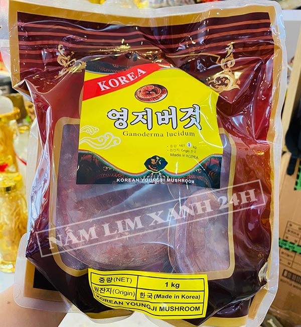 Nấm linh chi đỏ Hàn Quốc túi nâu 1kg tại Namlimxanh24h.com