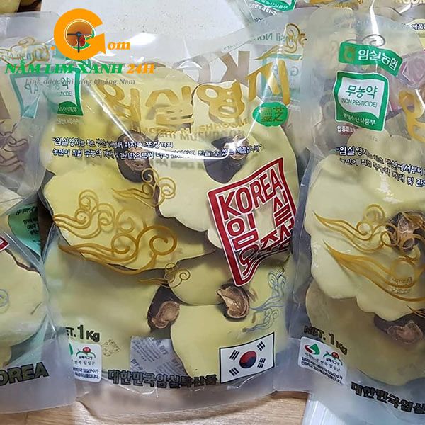 Hình ảnh nấm linh chi Imsil Hàn Quốc hàng chuẩn chất lượng tại Nấm Lim Xanh 24h