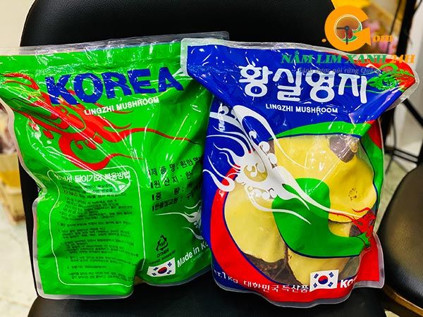 Hình ảnh Nấm linh chi túi xanh 1kg chính hãng Hàn Quốc tại Namlimxanh24h.com