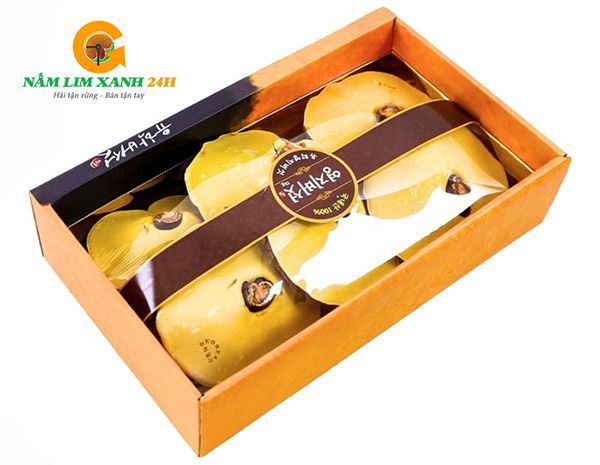 Hình ảnh sản phẩm hộp nấm linh chi vàng thơm Hàn Quốc hình cô gái loại 1kg.