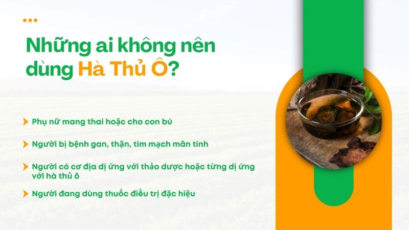 Những ai không nên dùng Hà Thủ Ô?