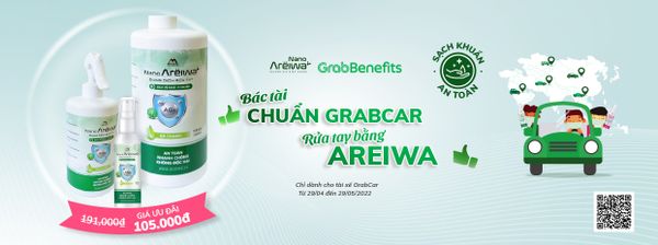 Nước Rửa Tay Nano Areiwa, Sạch Hơn, An Toàn Hơn, Rẻ Hơn, 3 chai chỉ còn 105K